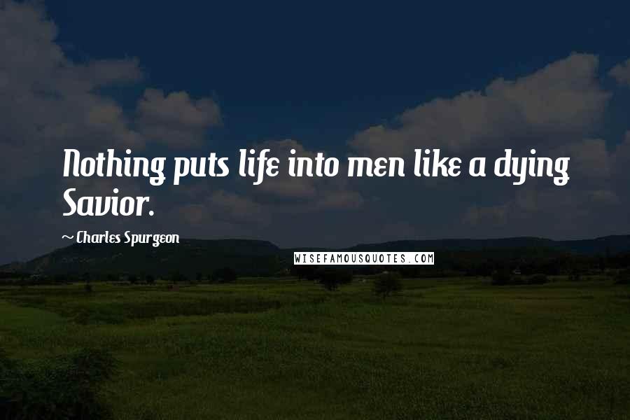 Charles Spurgeon Quotes: Nothing puts life into men like a dying Savior.