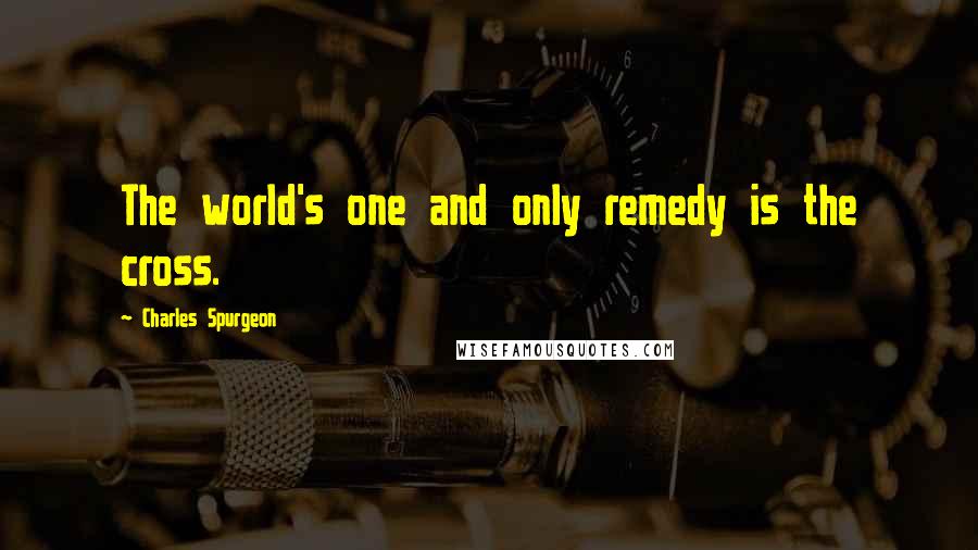 Charles Spurgeon Quotes: The world's one and only remedy is the cross.