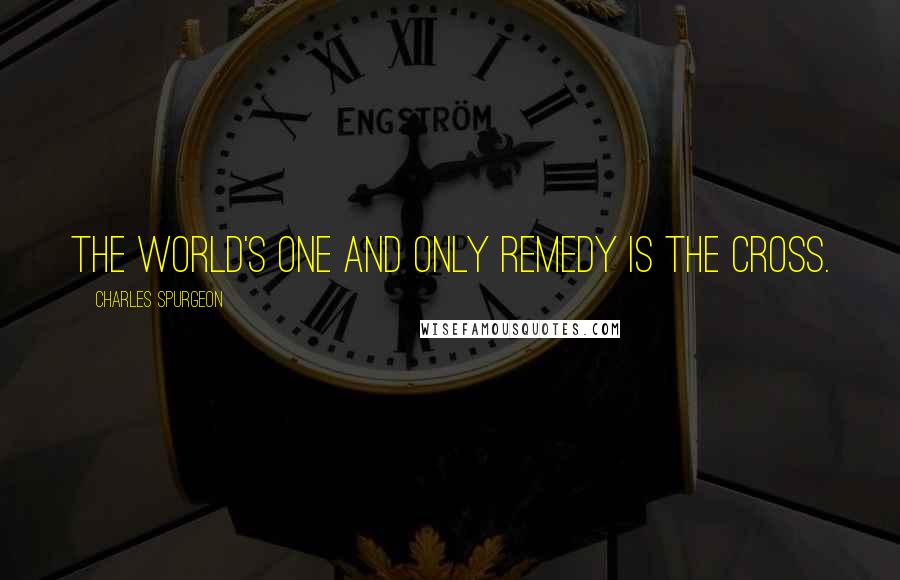 Charles Spurgeon Quotes: The world's one and only remedy is the cross.