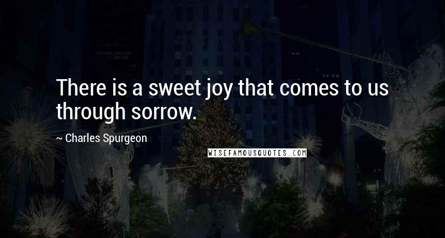 Charles Spurgeon Quotes: There is a sweet joy that comes to us through sorrow.