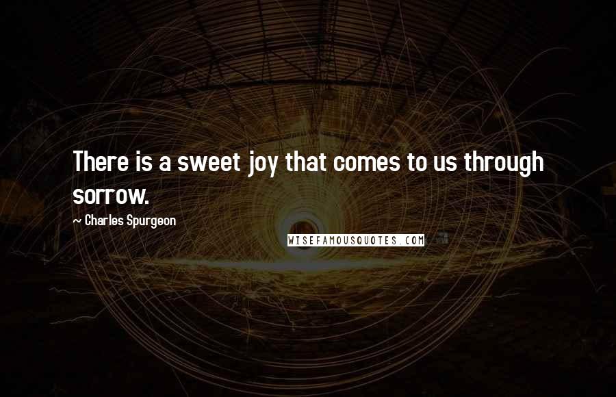 Charles Spurgeon Quotes: There is a sweet joy that comes to us through sorrow.