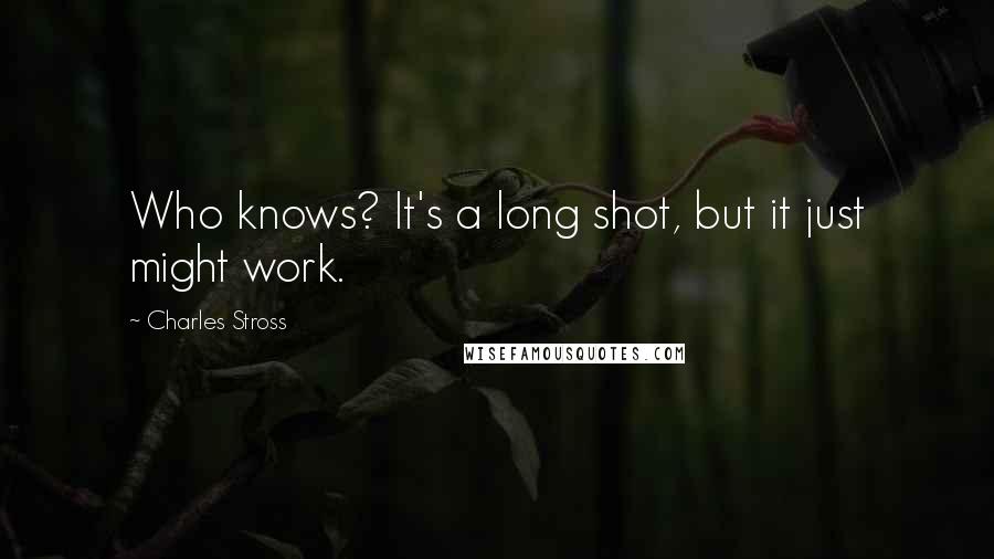 Charles Stross Quotes: Who knows? It's a long shot, but it just might work.