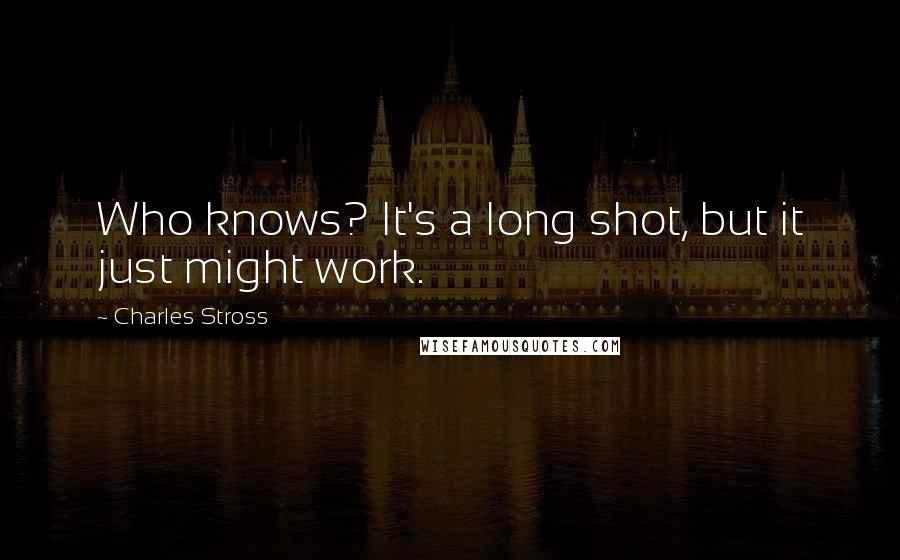 Charles Stross Quotes: Who knows? It's a long shot, but it just might work.