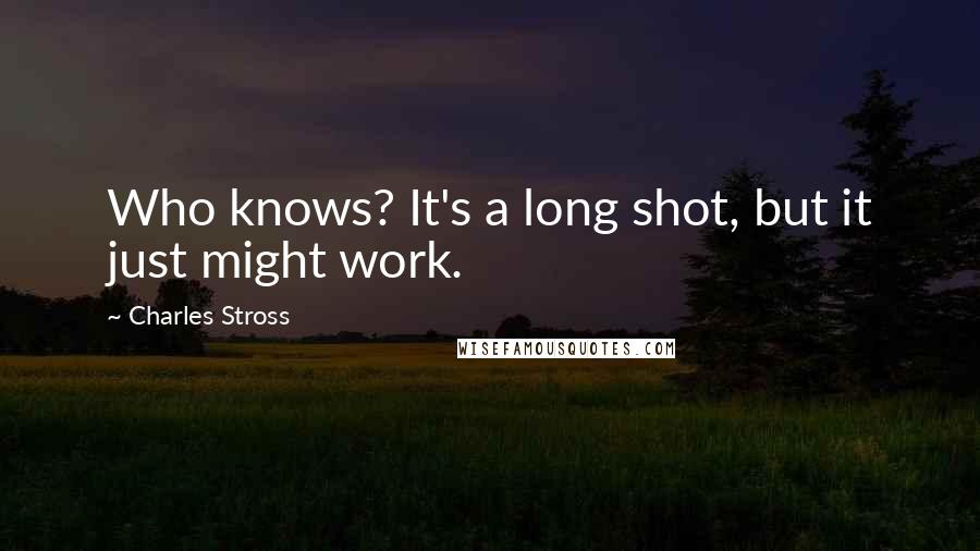 Charles Stross Quotes: Who knows? It's a long shot, but it just might work.