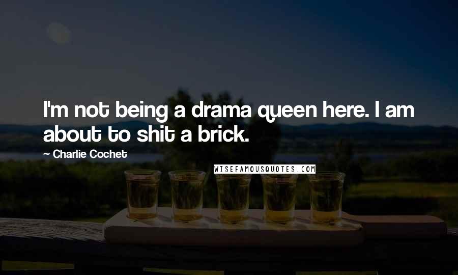 Charlie Cochet Quotes: I'm not being a drama queen here. I am about to shit a brick.