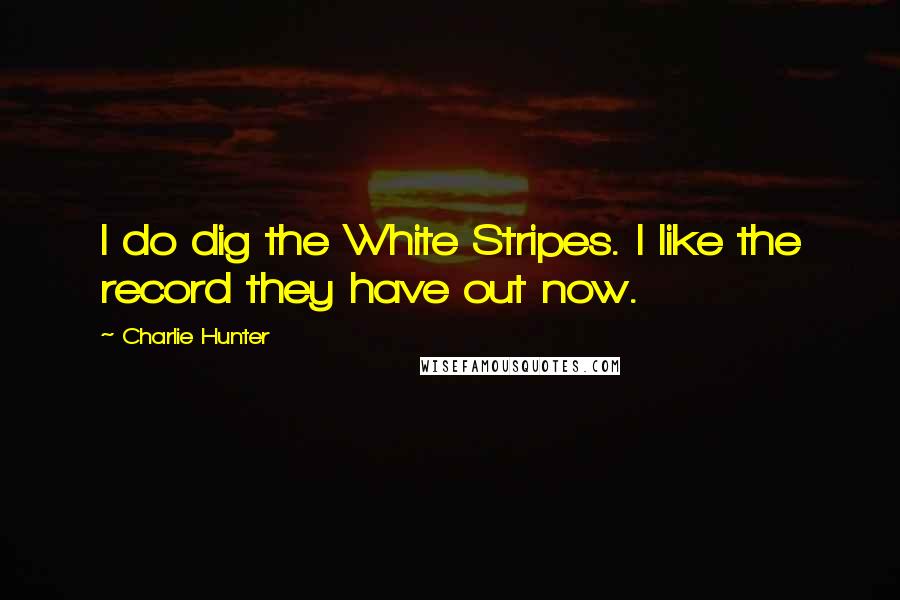 Charlie Hunter Quotes: I do dig the White Stripes. I like the record they have out now.