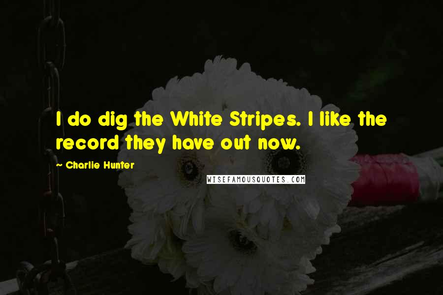 Charlie Hunter Quotes: I do dig the White Stripes. I like the record they have out now.