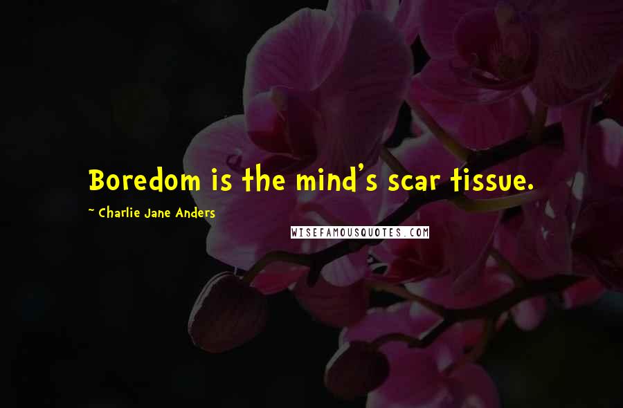 Charlie Jane Anders Quotes: Boredom is the mind's scar tissue.