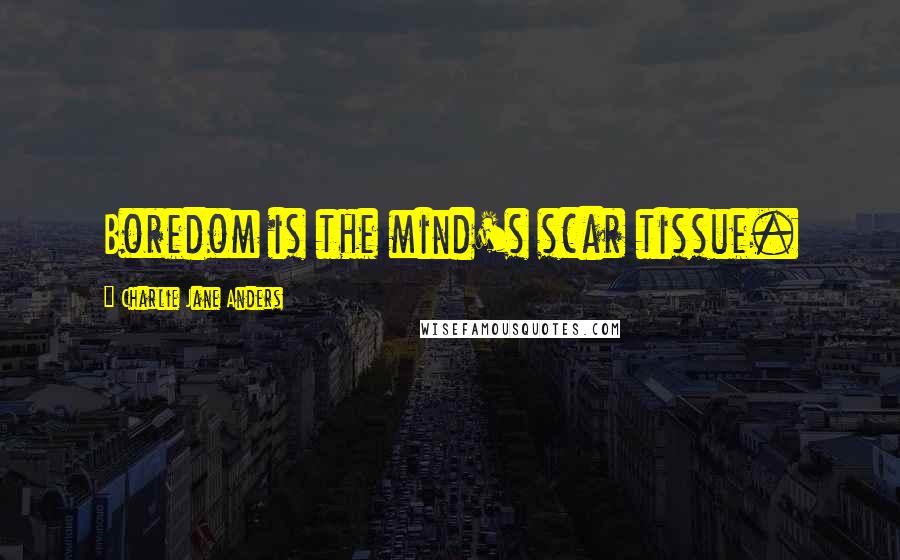 Charlie Jane Anders Quotes: Boredom is the mind's scar tissue.