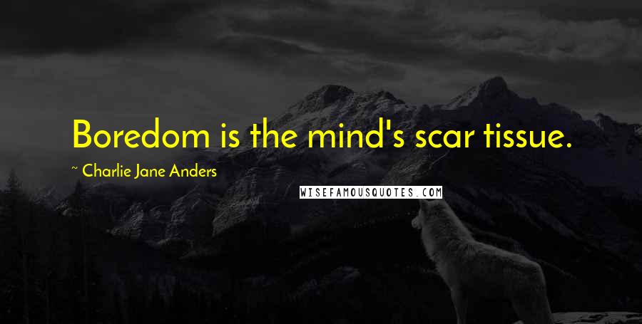 Charlie Jane Anders Quotes: Boredom is the mind's scar tissue.