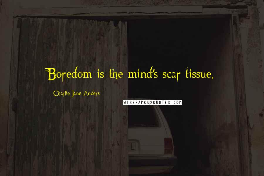 Charlie Jane Anders Quotes: Boredom is the mind's scar tissue.