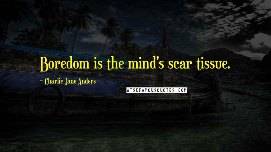 Charlie Jane Anders Quotes: Boredom is the mind's scar tissue.