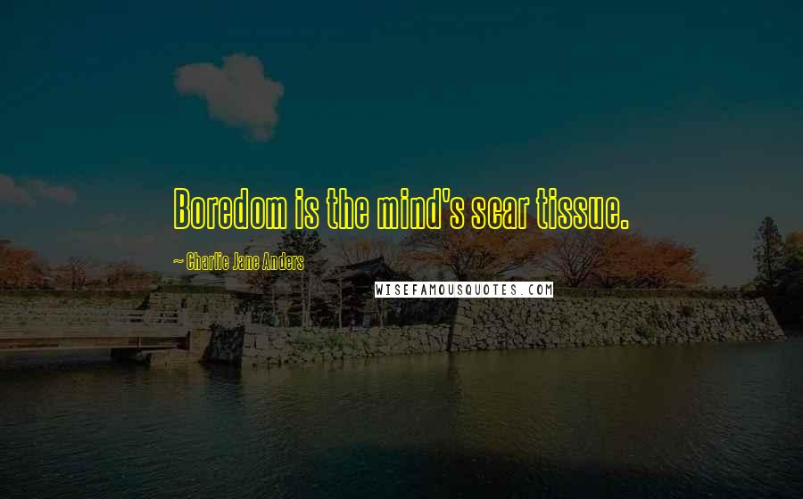 Charlie Jane Anders Quotes: Boredom is the mind's scar tissue.