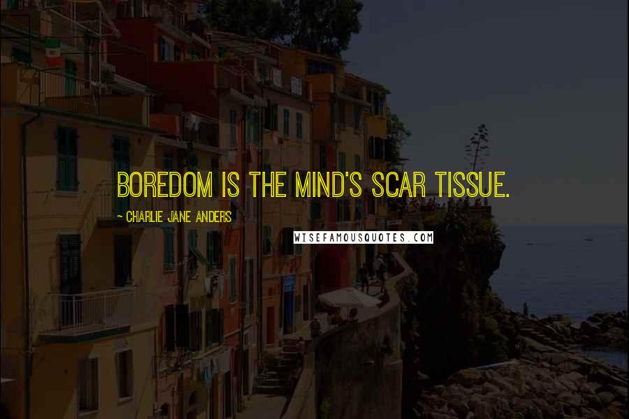 Charlie Jane Anders Quotes: Boredom is the mind's scar tissue.