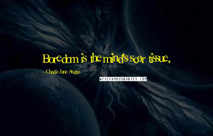 Charlie Jane Anders Quotes: Boredom is the mind's scar tissue.