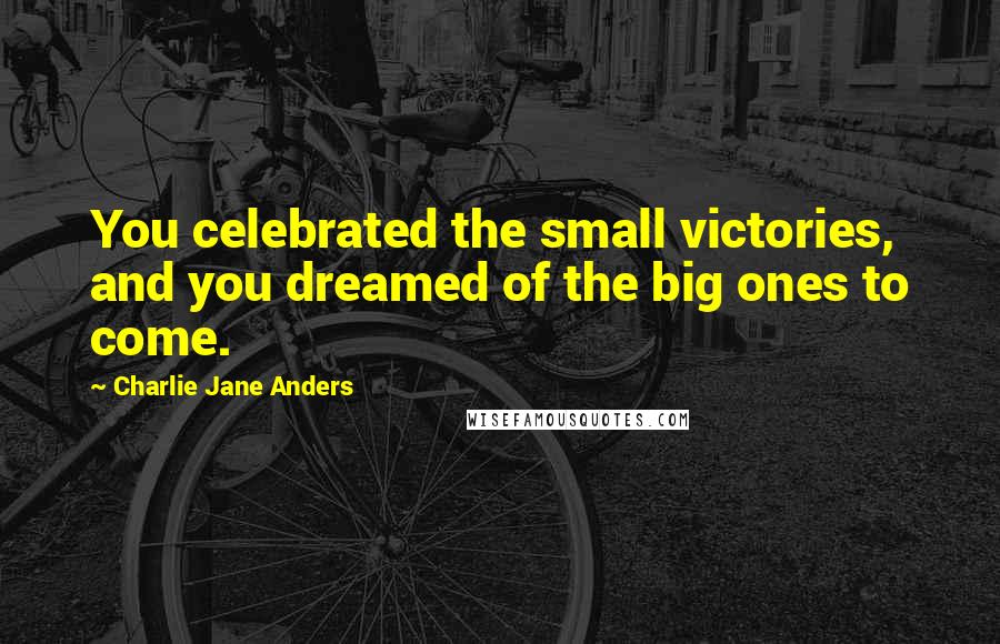 Charlie Jane Anders Quotes: You celebrated the small victories, and you dreamed of the big ones to come.