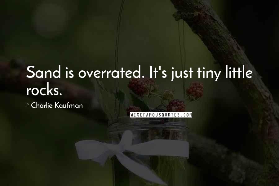 Charlie Kaufman Quotes: Sand is overrated. It's just tiny little rocks.