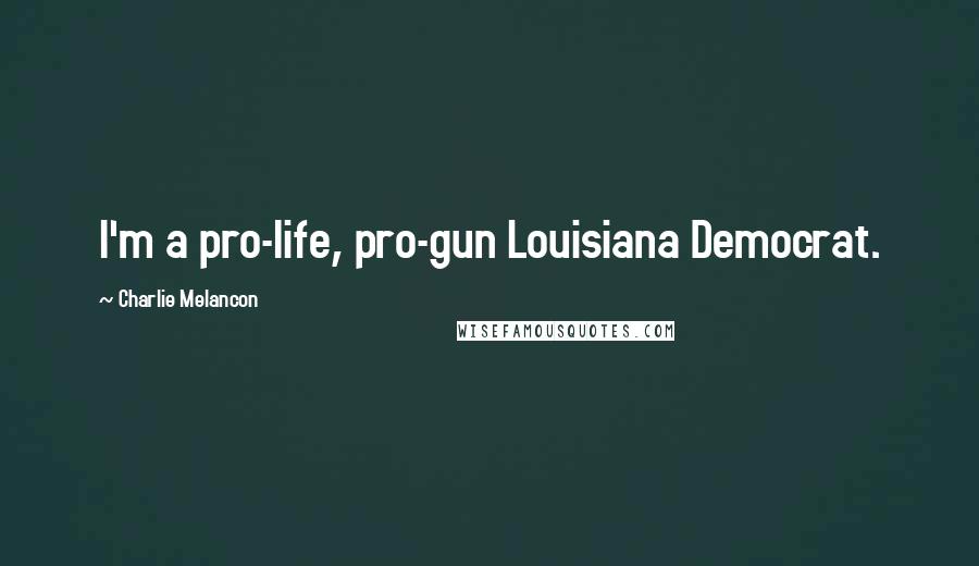 Charlie Melancon Quotes: I'm a pro-life, pro-gun Louisiana Democrat.