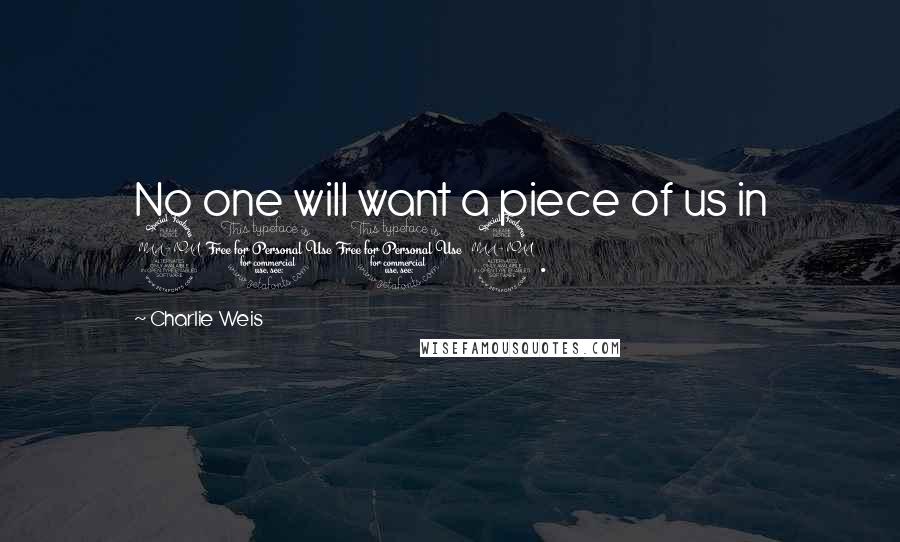 Charlie Weis Quotes: No one will want a piece of us in 2009.