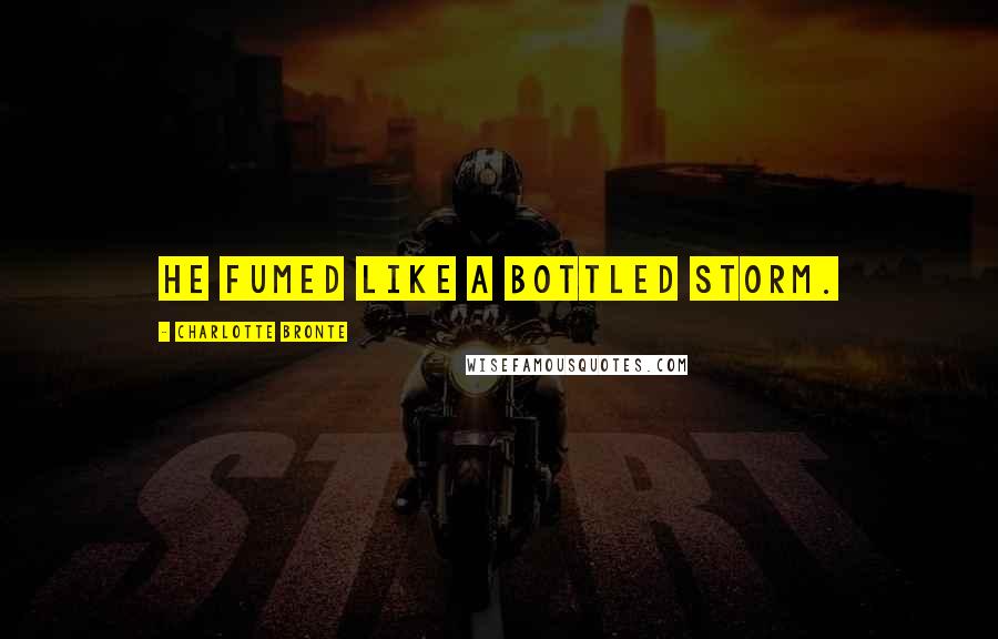 Charlotte Bronte Quotes: He fumed like a bottled storm.