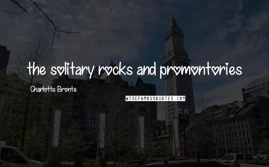 Charlotte Bronte Quotes: the solitary rocks and promontories