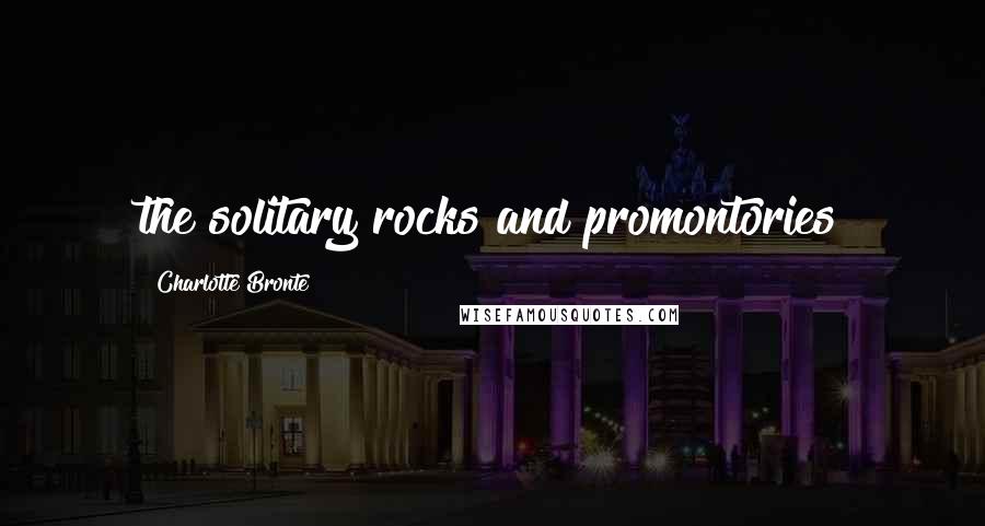 Charlotte Bronte Quotes: the solitary rocks and promontories