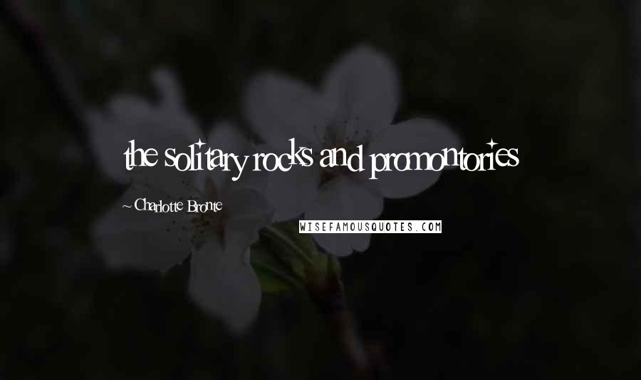 Charlotte Bronte Quotes: the solitary rocks and promontories