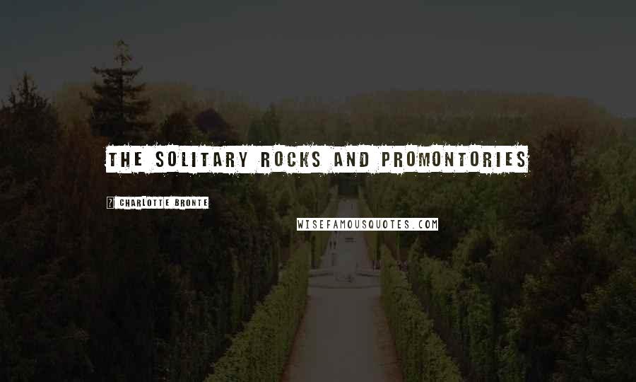 Charlotte Bronte Quotes: the solitary rocks and promontories