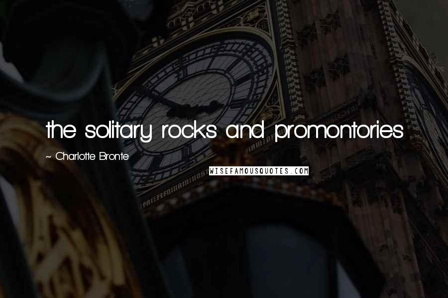 Charlotte Bronte Quotes: the solitary rocks and promontories