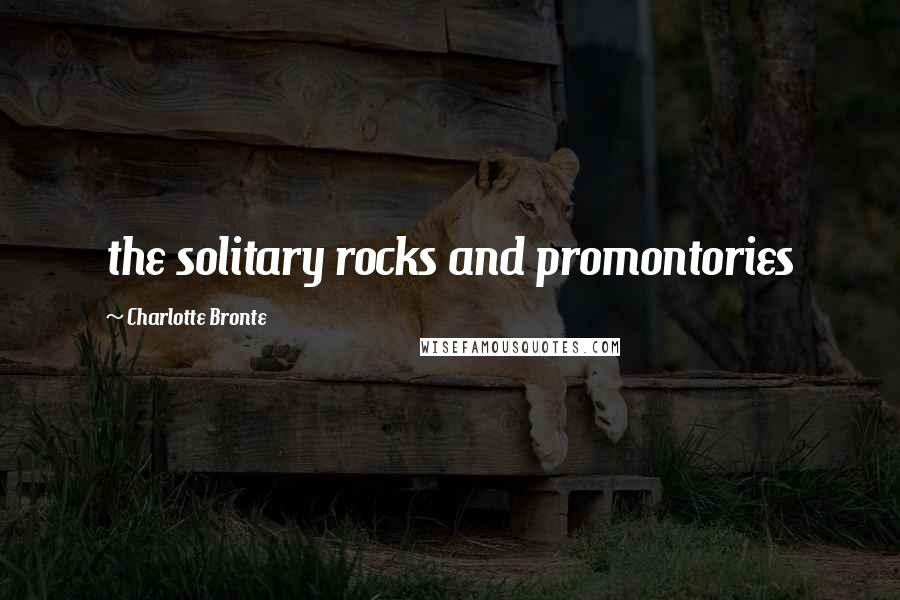 Charlotte Bronte Quotes: the solitary rocks and promontories