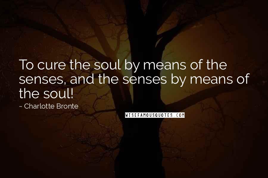Charlotte Bronte Quotes: To cure the soul by means of the senses, and the senses by means of the soul!
