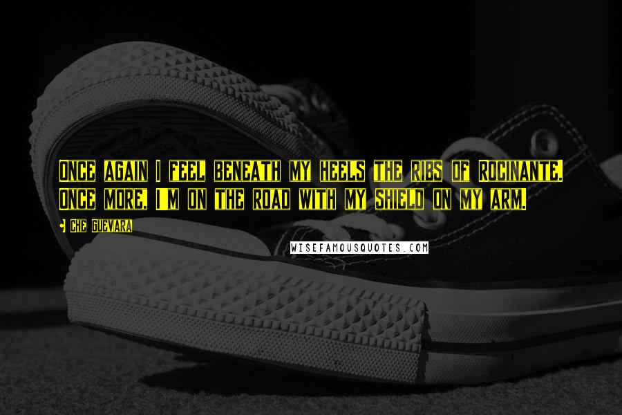 Che Guevara Quotes: Once again I feel beneath my heels the ribs of Rocinante. Once more, I'm on the road with my shield on my arm.