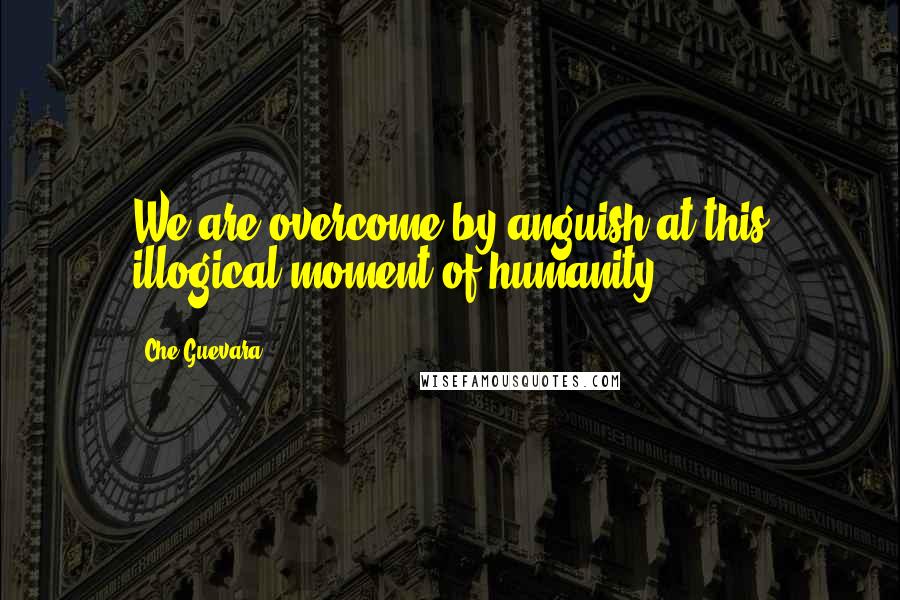 Che Guevara Quotes: We are overcome by anguish at this illogical moment of humanity.