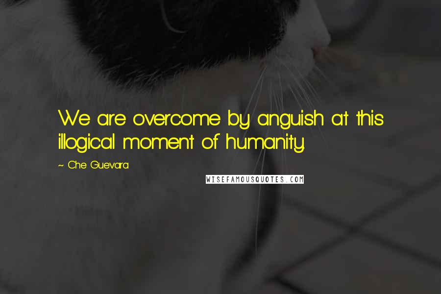 Che Guevara Quotes: We are overcome by anguish at this illogical moment of humanity.