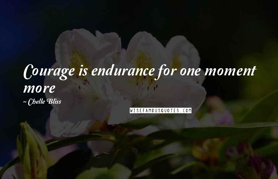 Chelle Bliss Quotes: Courage is endurance for one moment more