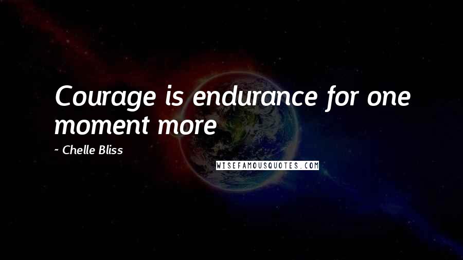 Chelle Bliss Quotes: Courage is endurance for one moment more