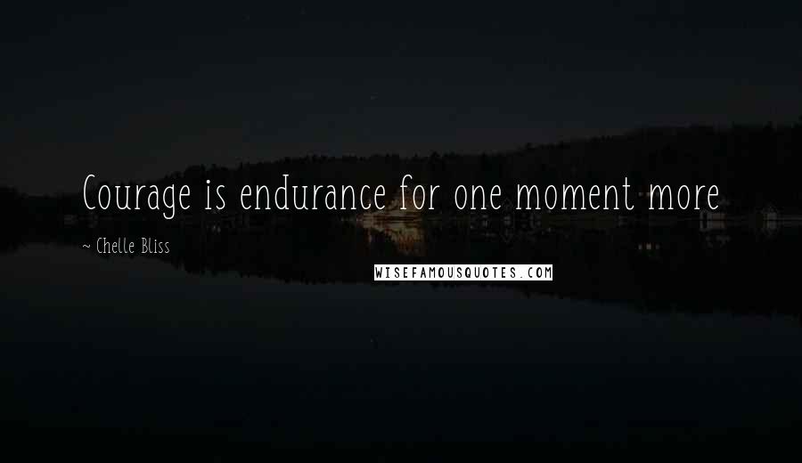 Chelle Bliss Quotes: Courage is endurance for one moment more