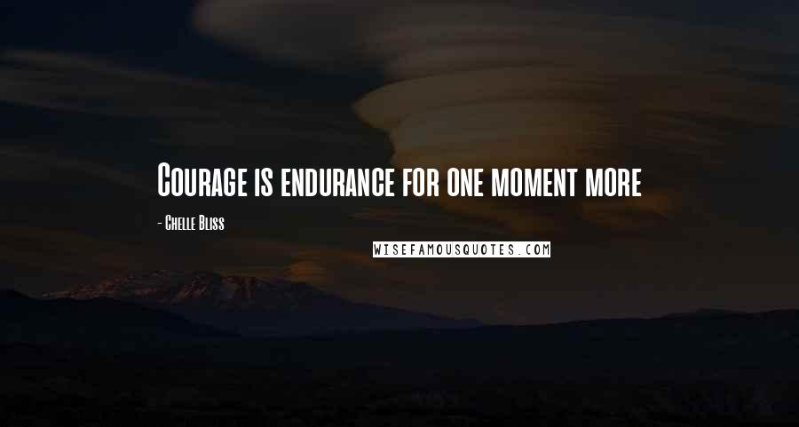 Chelle Bliss Quotes: Courage is endurance for one moment more