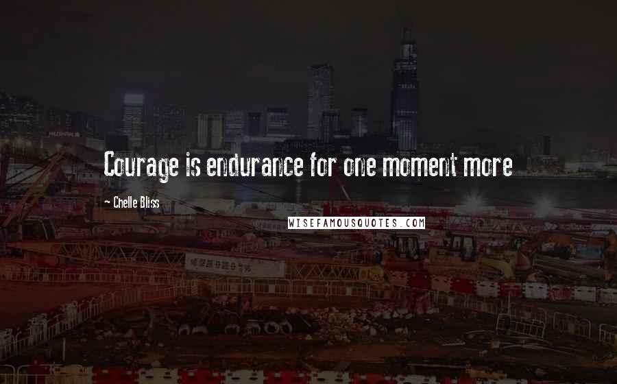 Chelle Bliss Quotes: Courage is endurance for one moment more