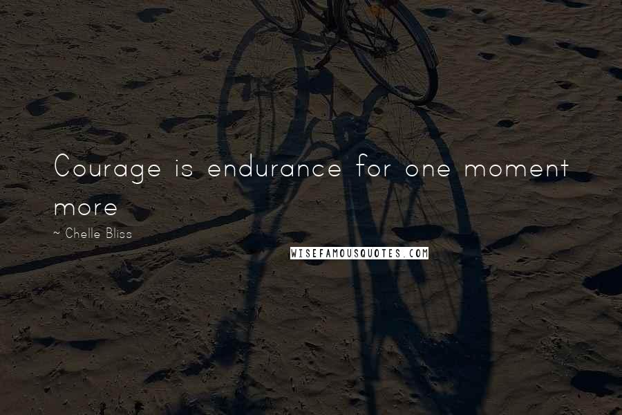 Chelle Bliss Quotes: Courage is endurance for one moment more