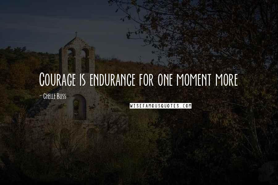 Chelle Bliss Quotes: Courage is endurance for one moment more