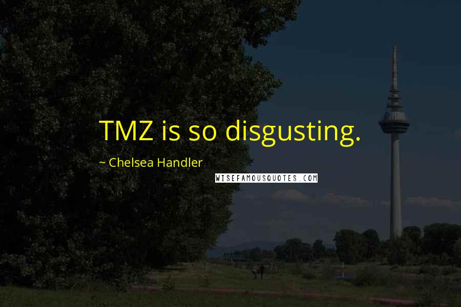 Chelsea Handler Quotes: TMZ is so disgusting.