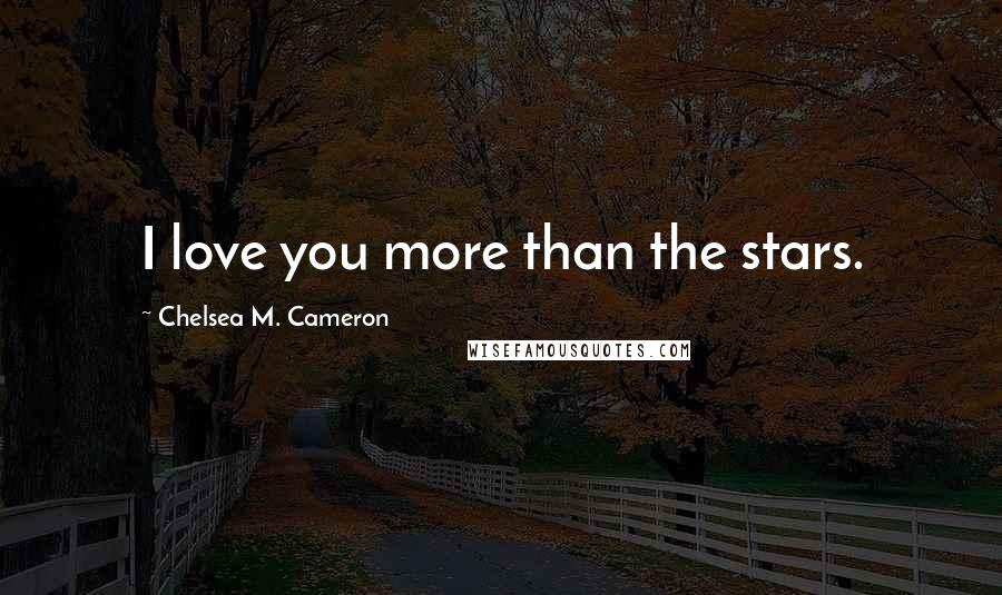 Chelsea M. Cameron Quotes: I love you more than the stars.