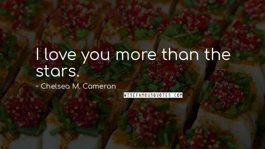 Chelsea M. Cameron Quotes: I love you more than the stars.