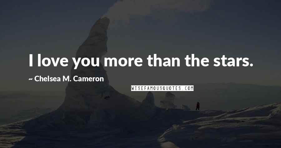 Chelsea M. Cameron Quotes: I love you more than the stars.