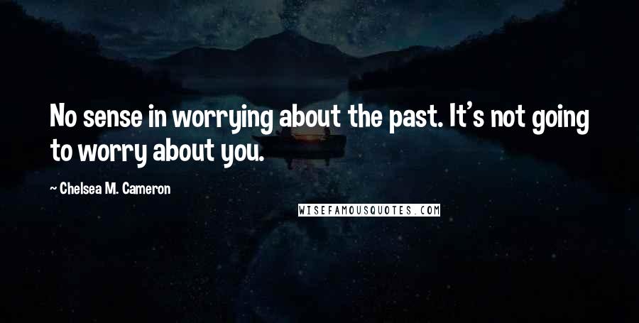 Chelsea M. Cameron Quotes: No sense in worrying about the past. It's not going to worry about you.