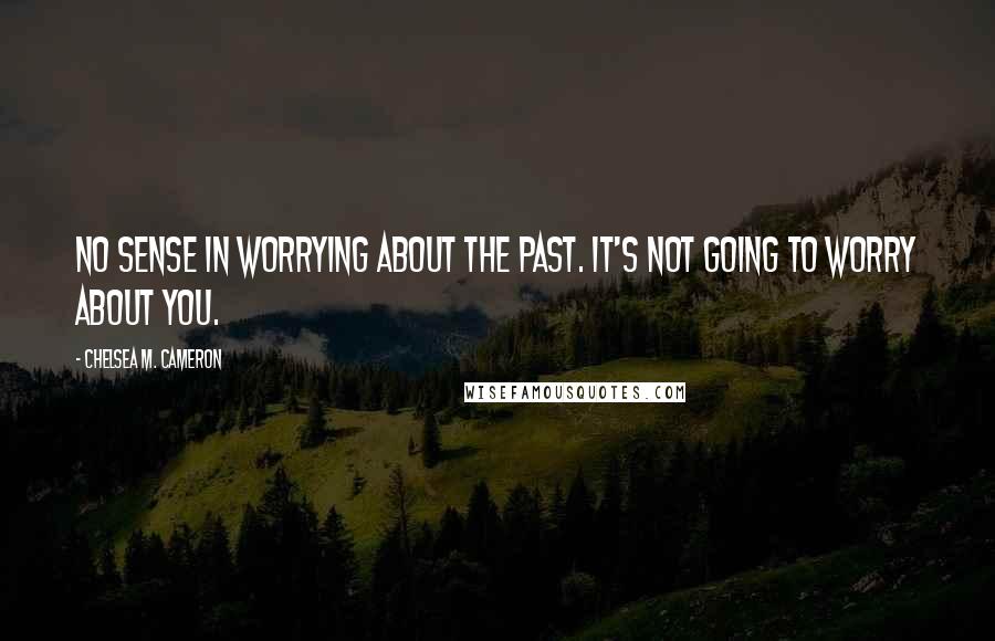 Chelsea M. Cameron Quotes: No sense in worrying about the past. It's not going to worry about you.