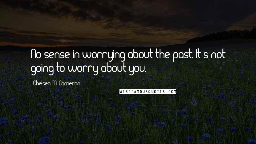 Chelsea M. Cameron Quotes: No sense in worrying about the past. It's not going to worry about you.