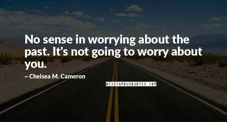 Chelsea M. Cameron Quotes: No sense in worrying about the past. It's not going to worry about you.