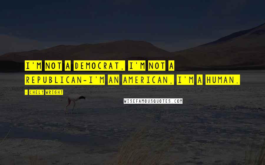 Chely Wright Quotes: I'm not a Democrat, I'm not a Republican-I'm an American, I'm a human.
